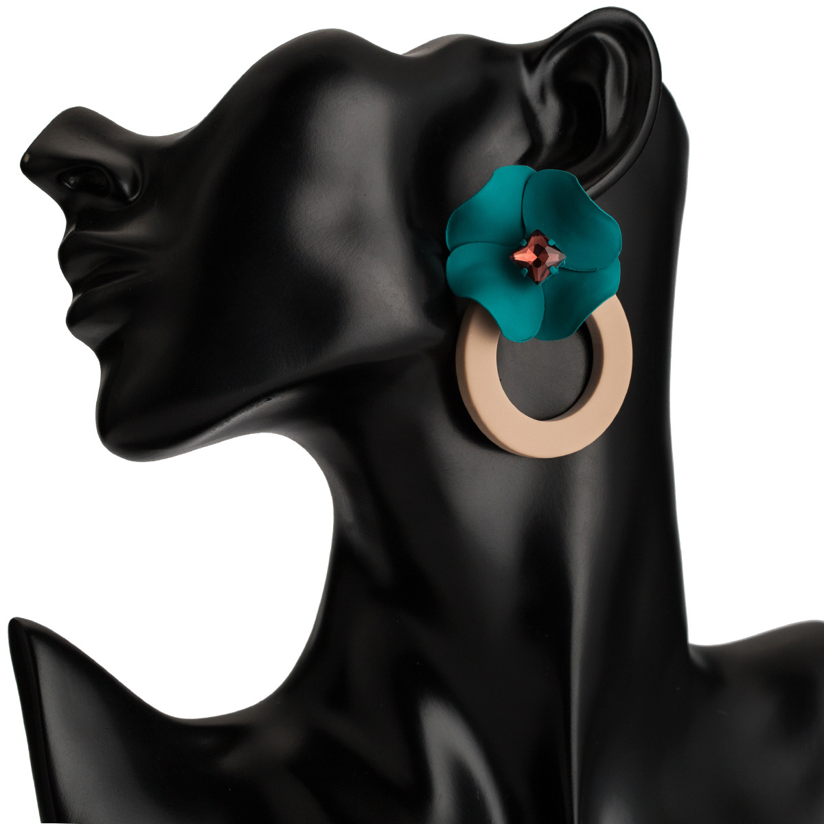 Alloy Painted Flower Earrings