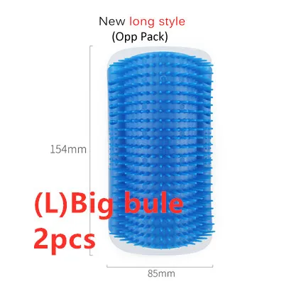 Cat Self Grooming Brush Pet Wall Rubbing Device Big Bule 2Pcs - Shop at LoveMi