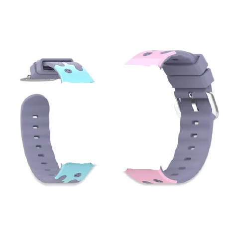Pink Cartoon Kids Watch Silicone Strap