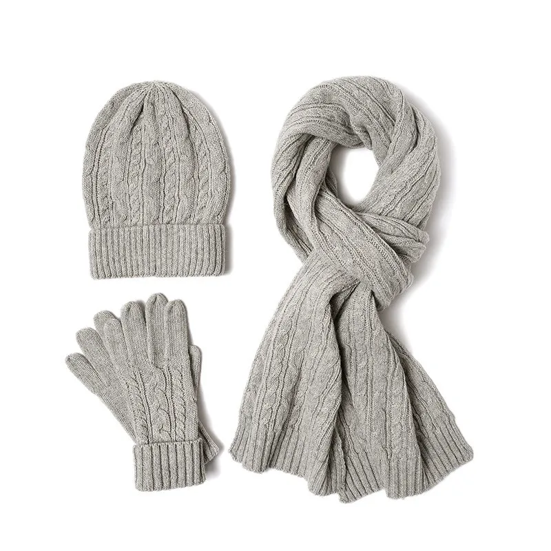 New scarf hat gloves - Grey