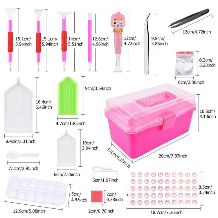 Multifunctional embroidery storage box — image 1
