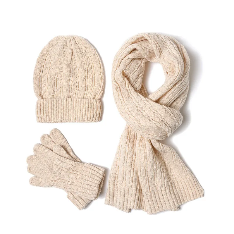 New scarf hat gloves - Beige
