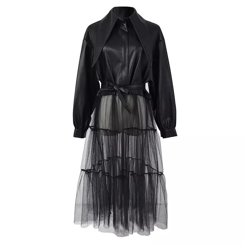 Mesh leather jacket Black - Shop at LoveMi