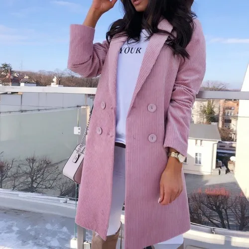 Candy color slim coat suit woman Pink - Shop at LoveMi