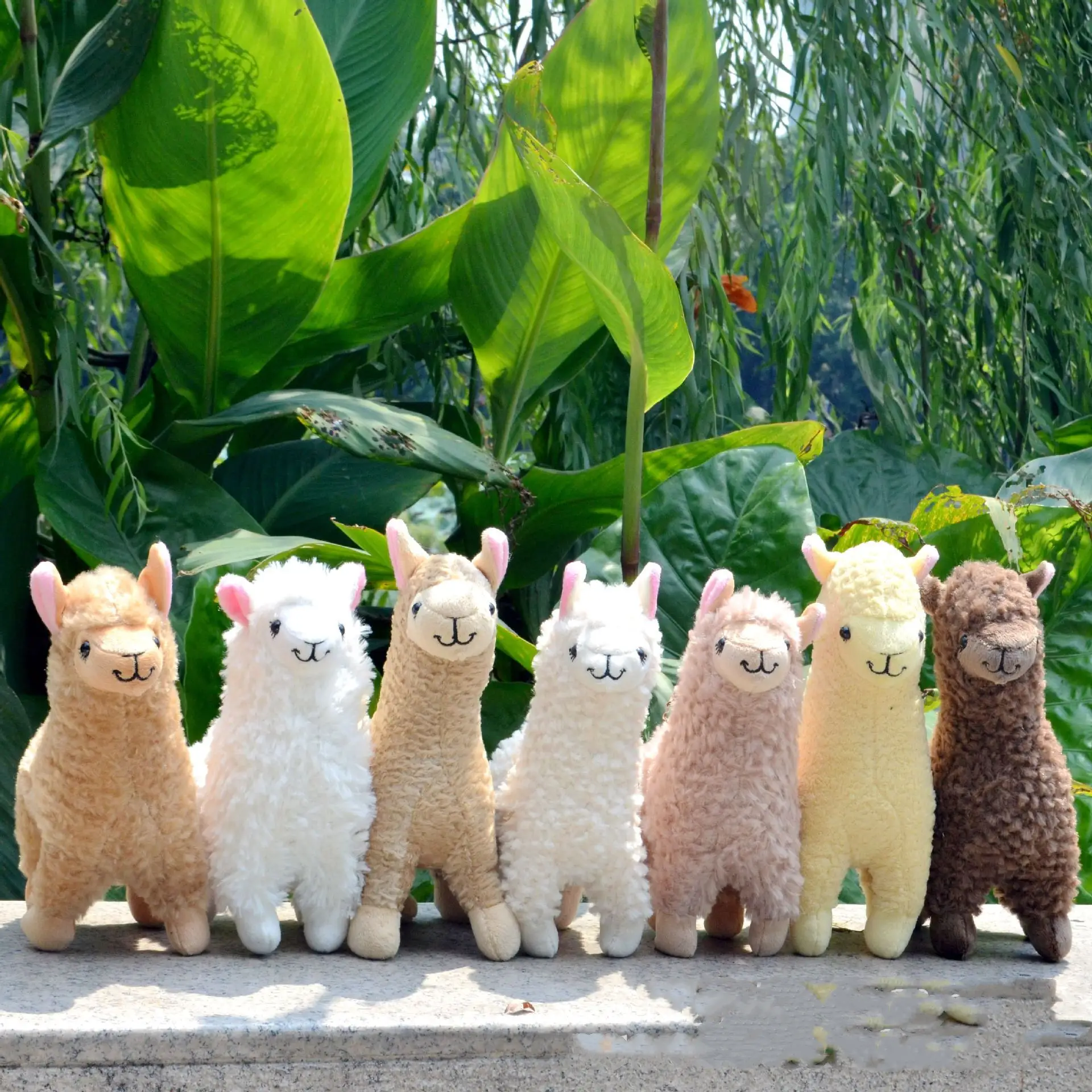 Cute multi-color alpaca toy