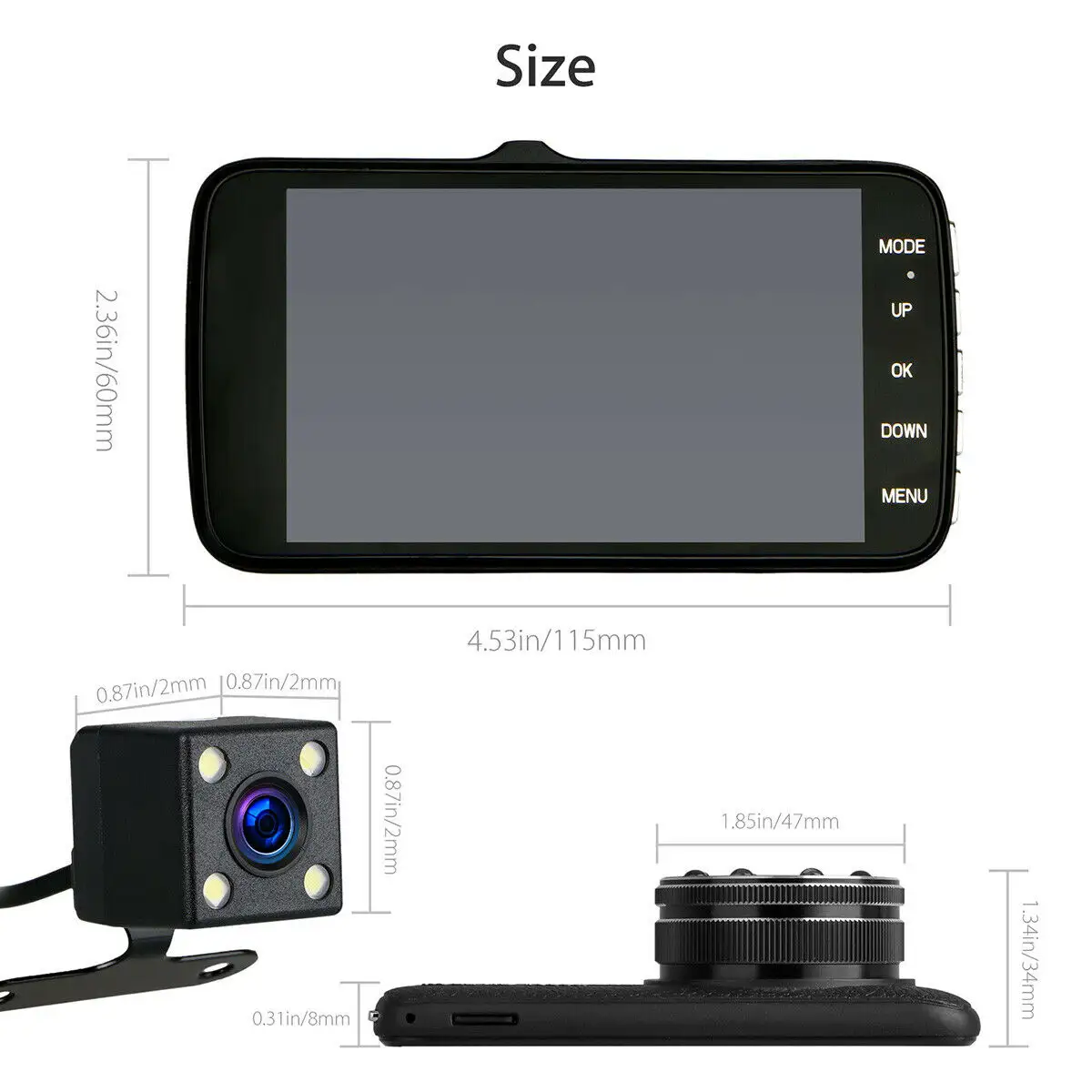 HD driving recorder with 8 night vision