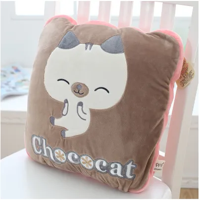 blanket cushion pillow - Brown Cat