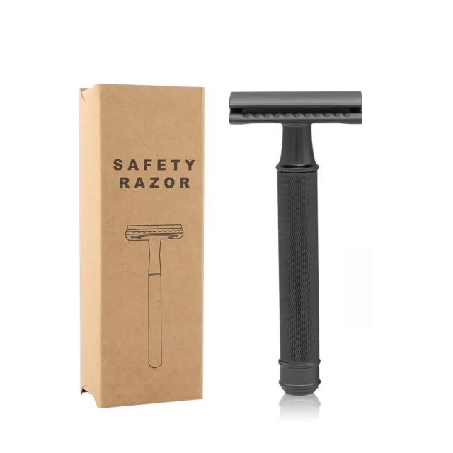 Double side blade Retro Old zinc alloy shaving knife Black - Shop at LoveMi