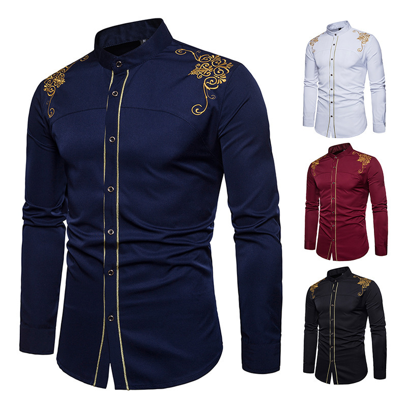 Court embroidered long sleeve shirt — image 1