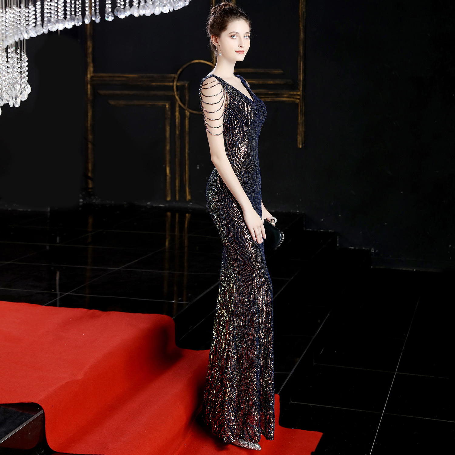 Party dress long banquet slim fit