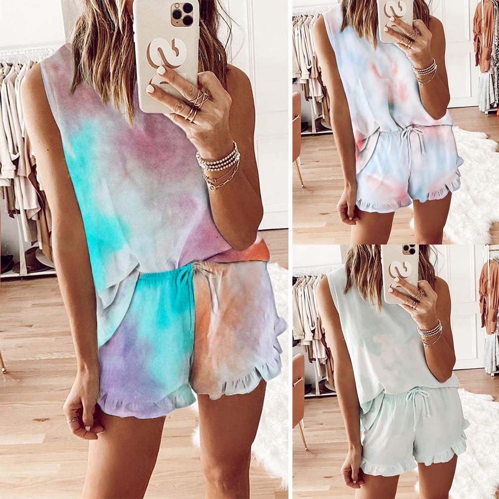 Fashionable tie dye pajamas