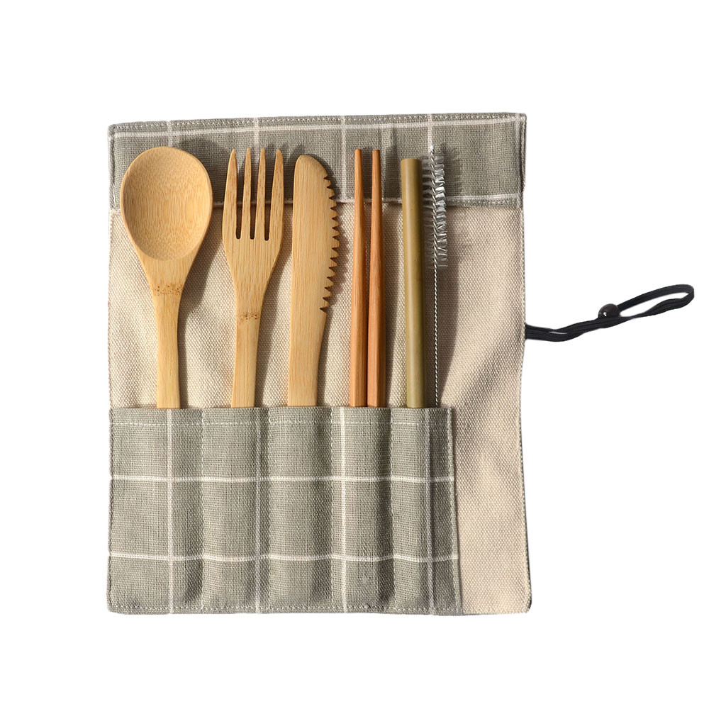 Portable Bamboo Tableware 6 Piece Set - Shop at LoveMi