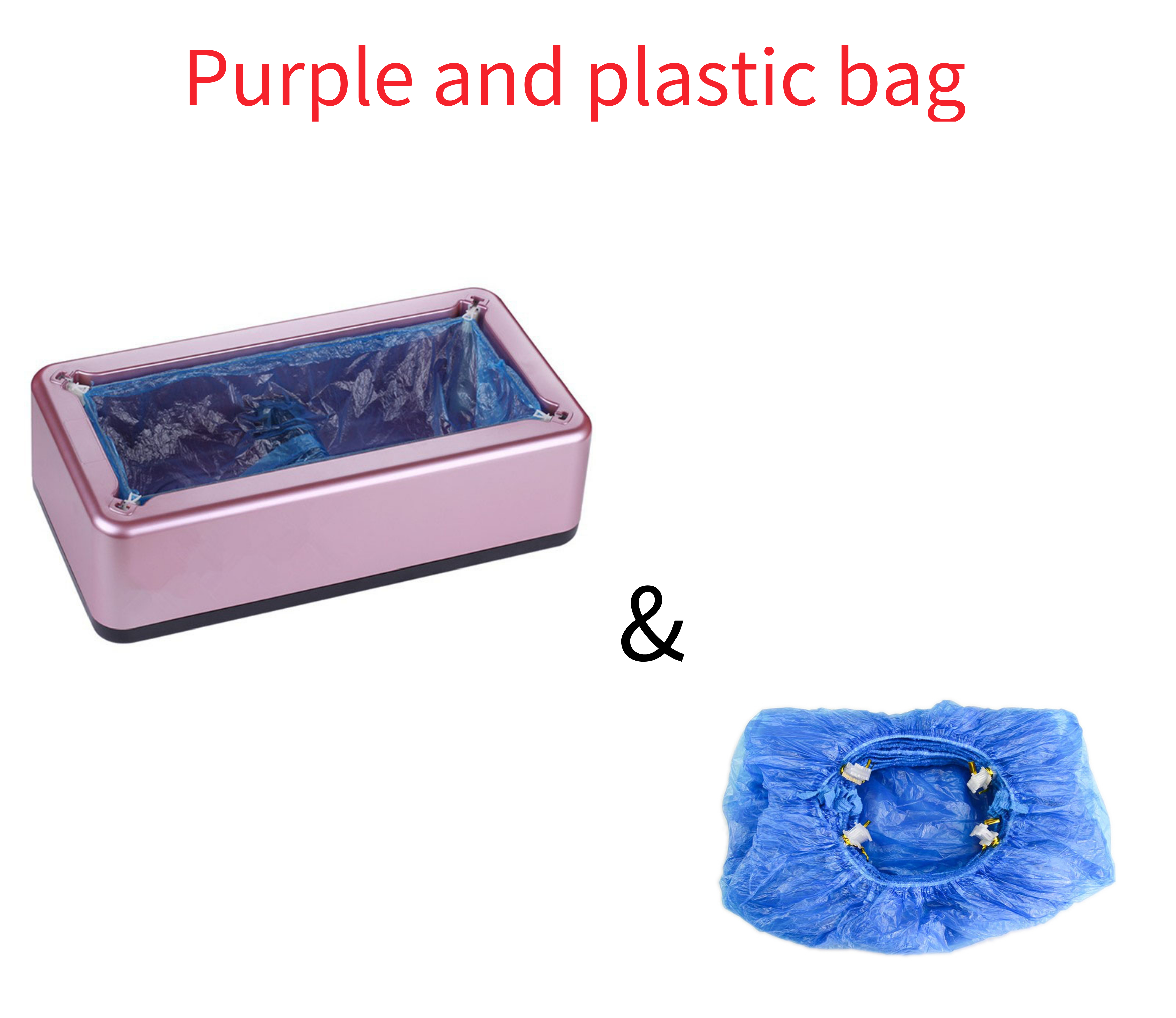 Purple and Plastic bag