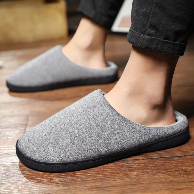 Winter home cotton slippers - Grey