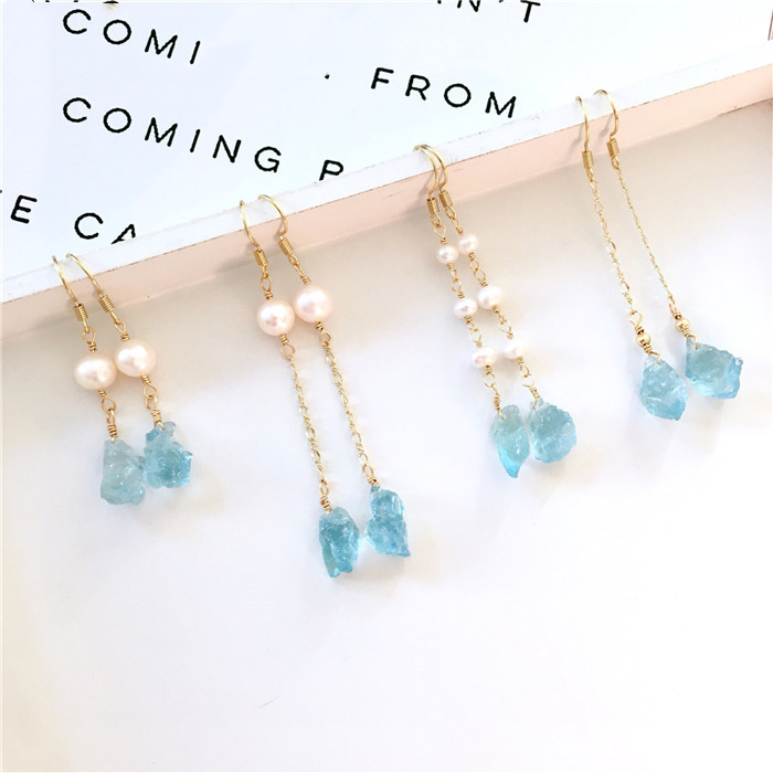 Original pearl eardrop with ice