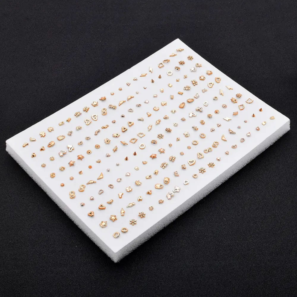 Plastic ear studs simple small geometric set