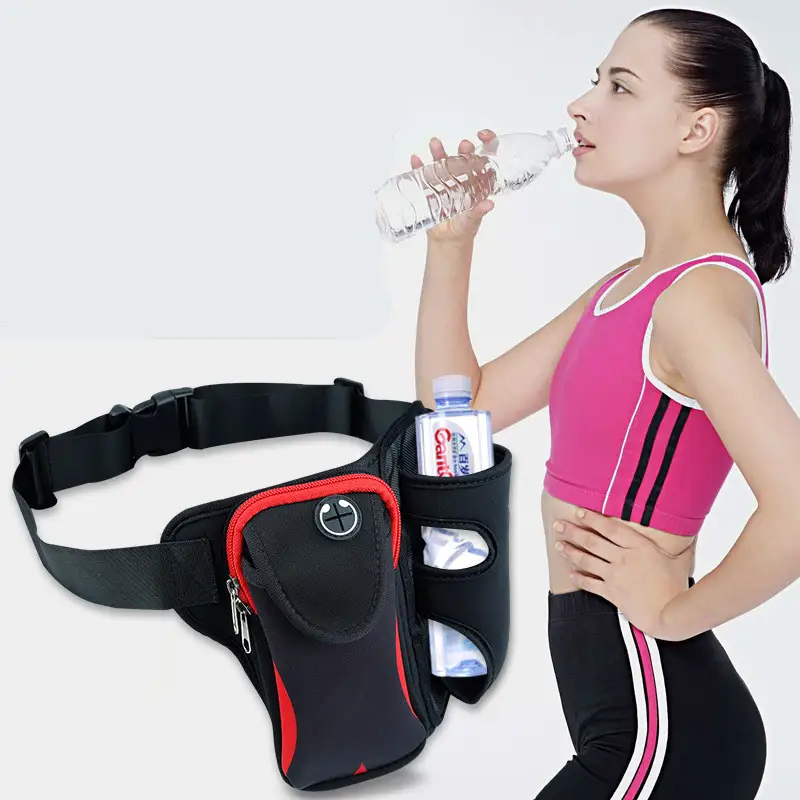 Vente directe d'usine sac de taille en plein air sport sac de taille étanche hommes et femmes bouteille d'eau bouteille d'eau sac de taille sac de poitrine sac