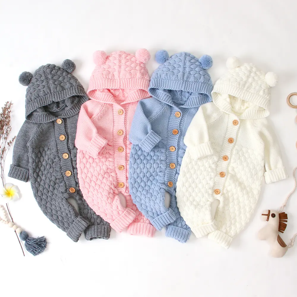 Hooded Knitted Jumpsuit