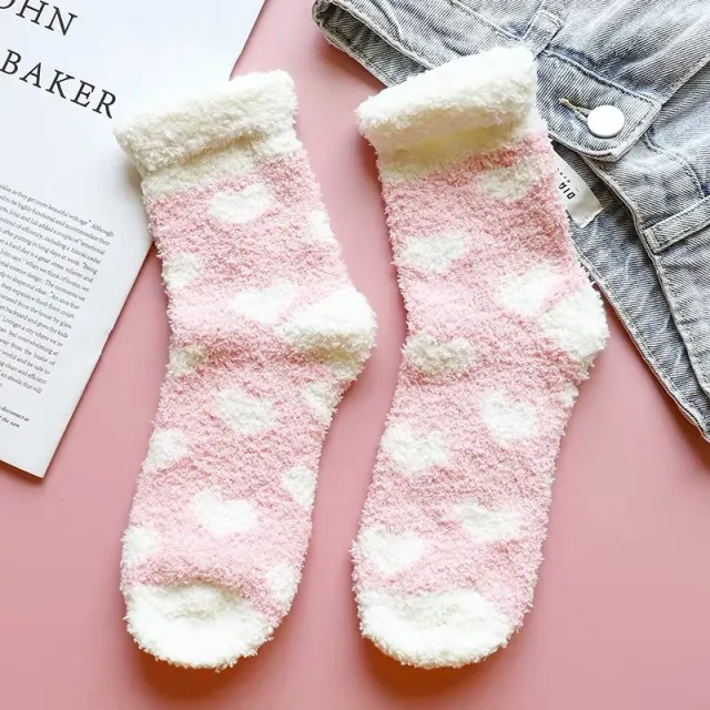 Plush sleeping socks Pink - Shop at LoveMi