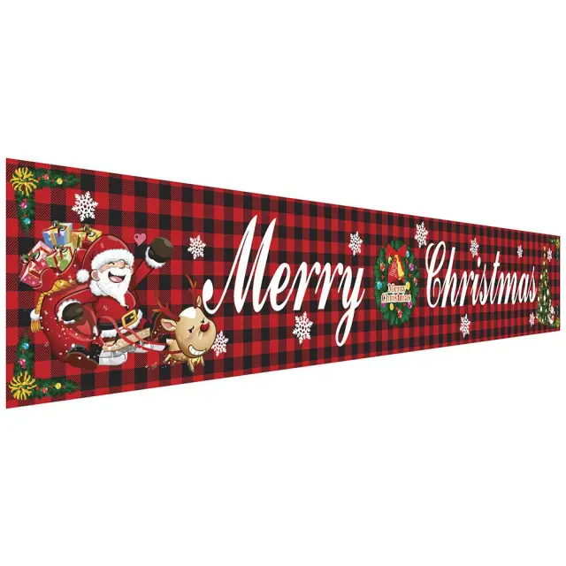 Christmas decorations Christmas couplets curtains Christmas banners pull flags Christmas curtains hanging flags window pendants Style30 - Shop at LoveMi