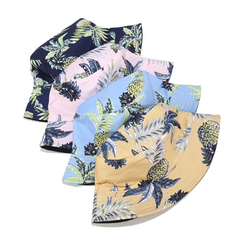 Cotton pineapple double sided sunshade hat