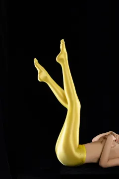 Tight Dance Yoga pantyhose - Gold - View 1