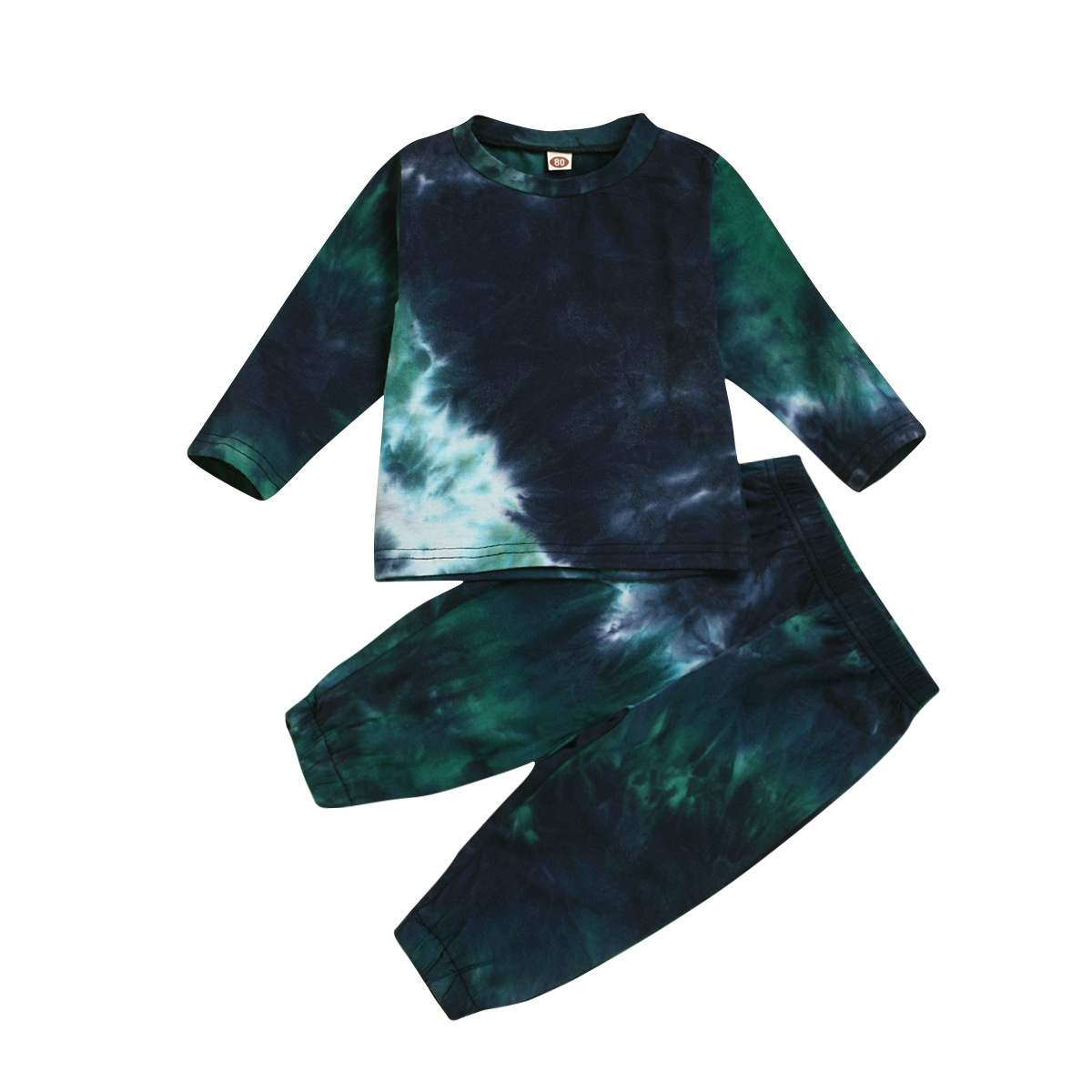 Tie-dye two-piece spring and autumn long sleeve suit
