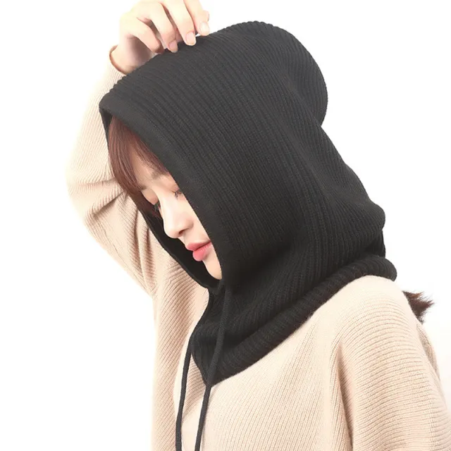 Knitted hat scarf Black - Shop at LoveMi