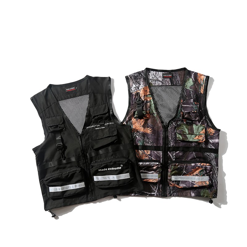 Multi Pocket overalls vest