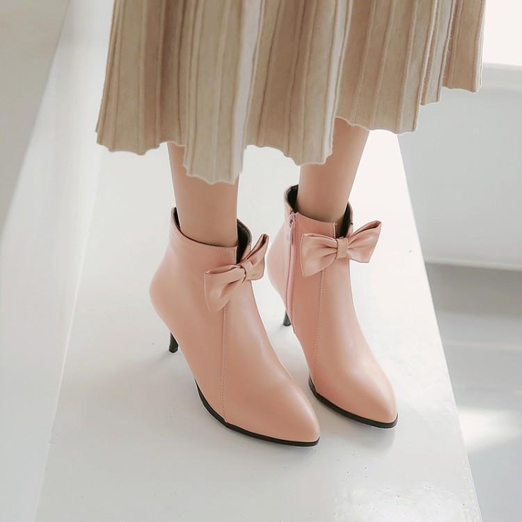 Women's shoes wedding shoes knight boots ankle boots Pink - Shop at LoveMi