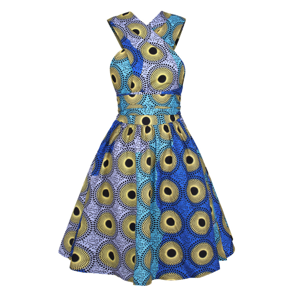 Women's Printed African Dress - Picture 15 of 21