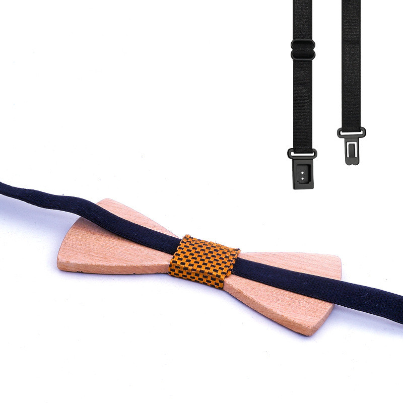 Christmas gift elk design wooden bow tie — foto 3