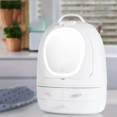 USB Cosmetic Storage with Adjustable Double Makeup LED Mirror Led - Shop at LoveMi