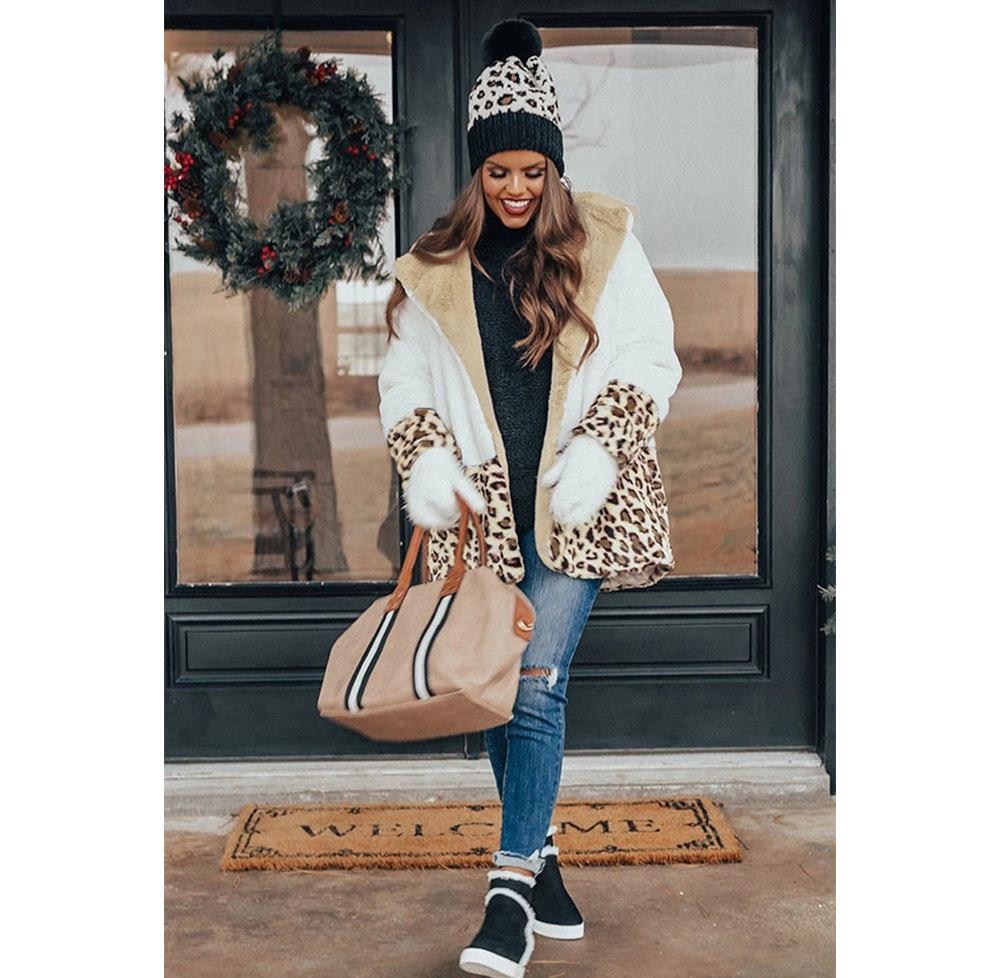 Leopard patchwork sweater