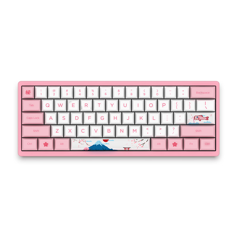 Cartoon fashionable girl i pink tastatur cap - Bilde 1