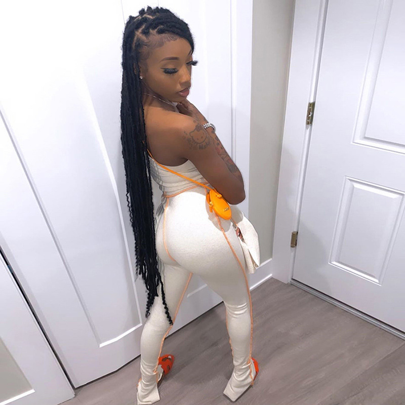 Individual single sleeve line design sports suit