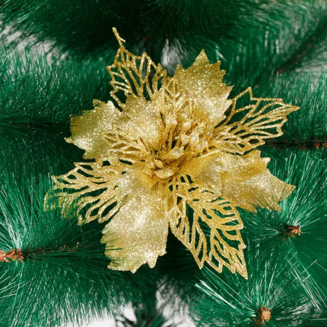 Christmas decorations canes hollowed out Christmas flowers Gold - Shop at LoveMi