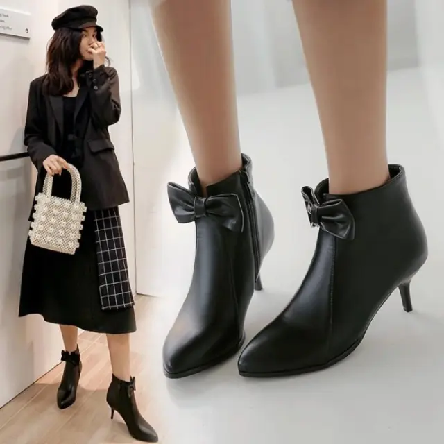 Women's shoes wedding shoes knight boots ankle boots Black - Shop at LoveMi