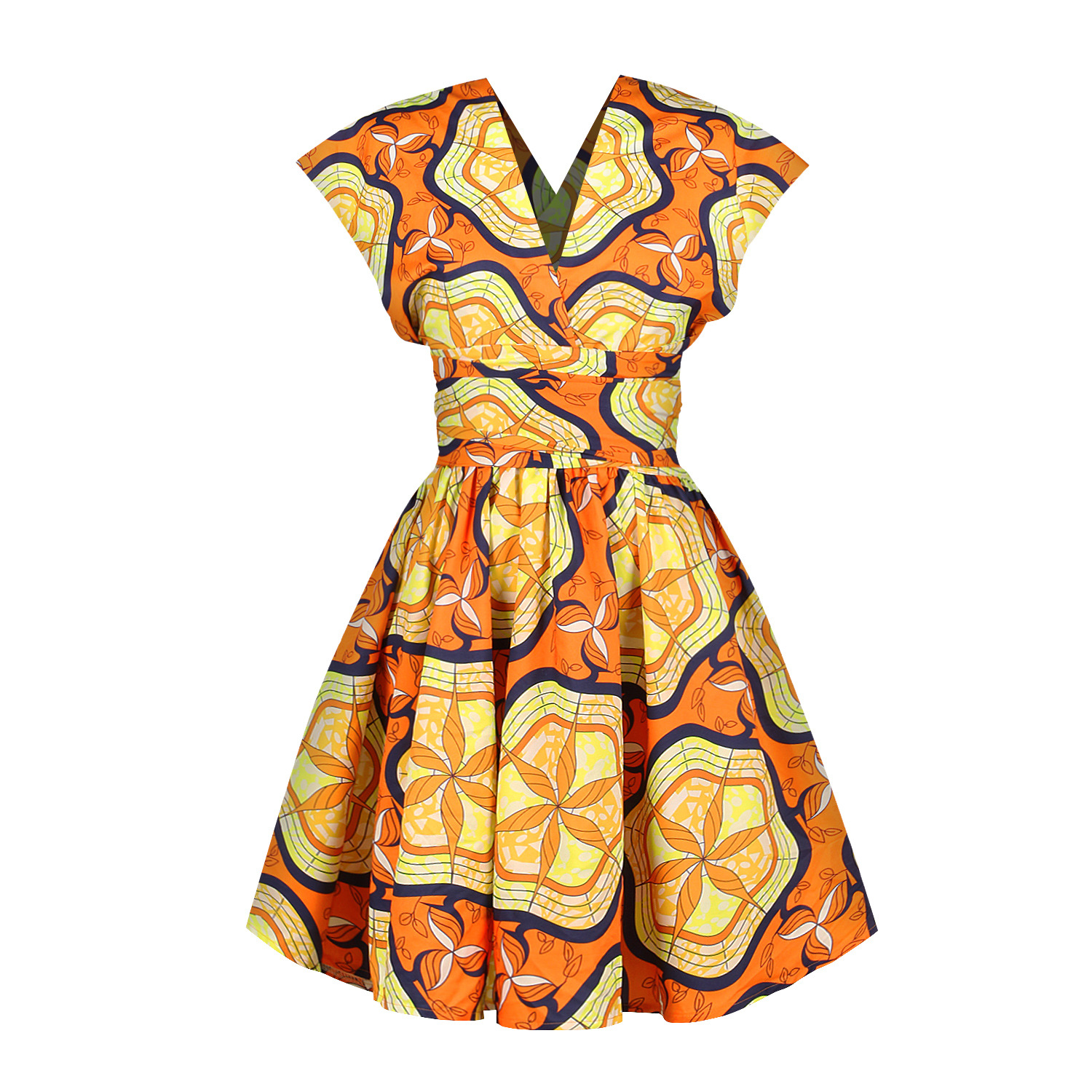 Women's Printed African Dress - Picture 8 of 21