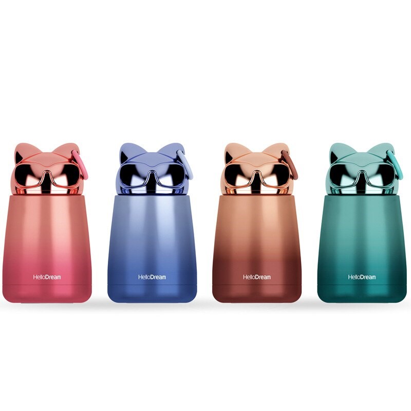 Cool cartoon illusion stainless steel vacuum flask