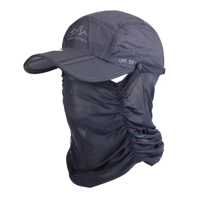 Folding quick-drying anti-UV sun hat - Grey