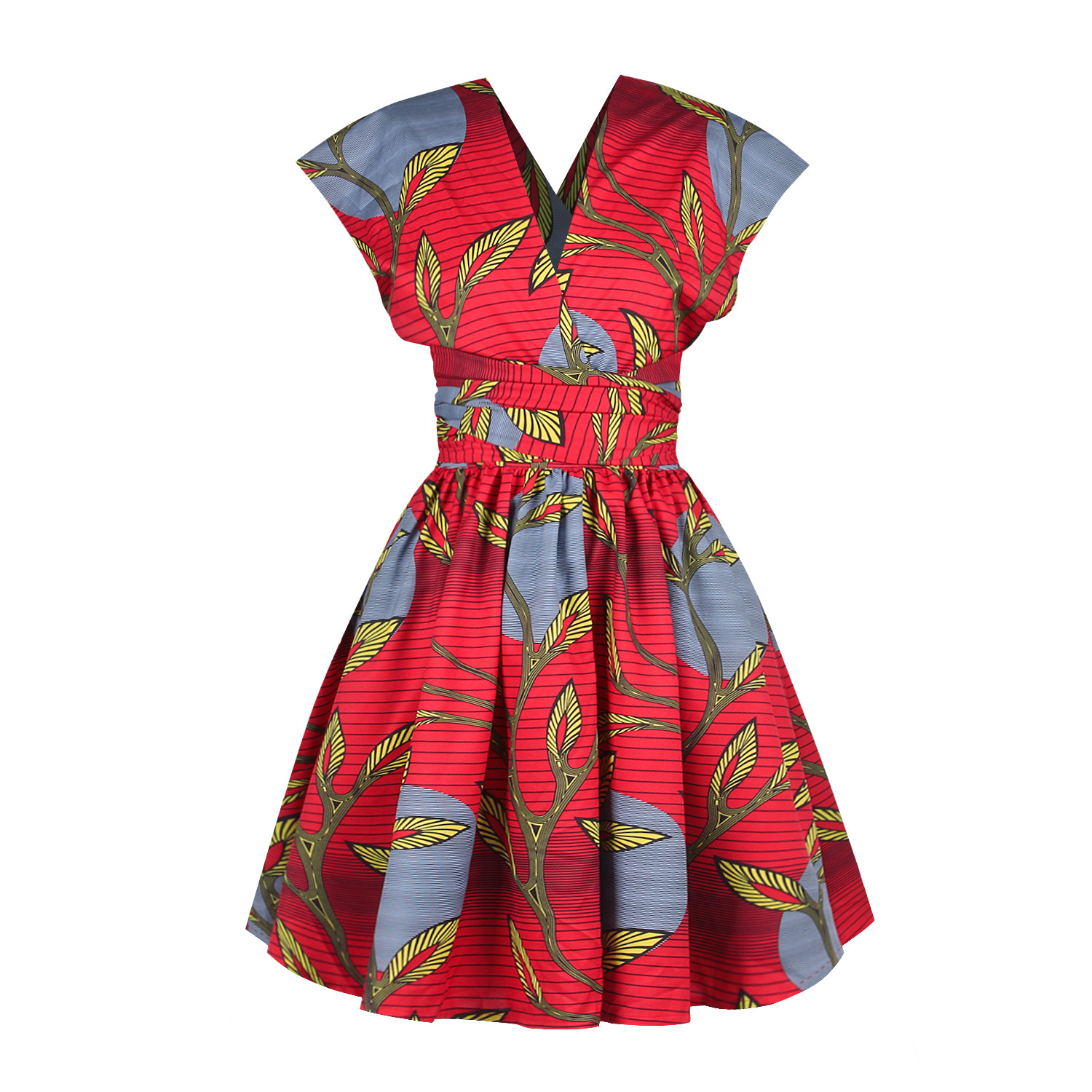Women's Printed African Dress - Picture 9 of 21