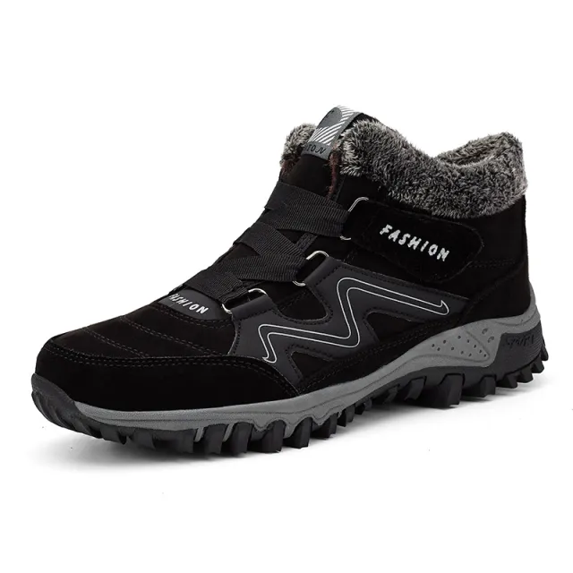 Winter warm and velvet thick couple shoes Black - Shop at LoveMi