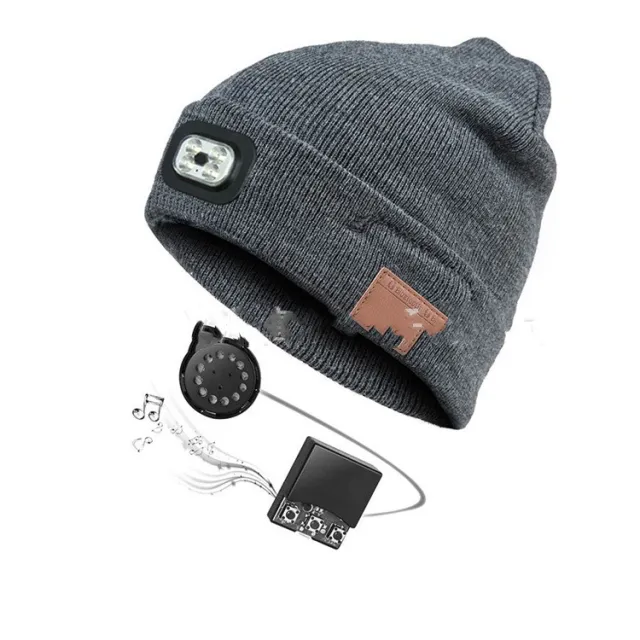 Wireless Bluetooth headset cap Dark Grey - Shop at LoveMi