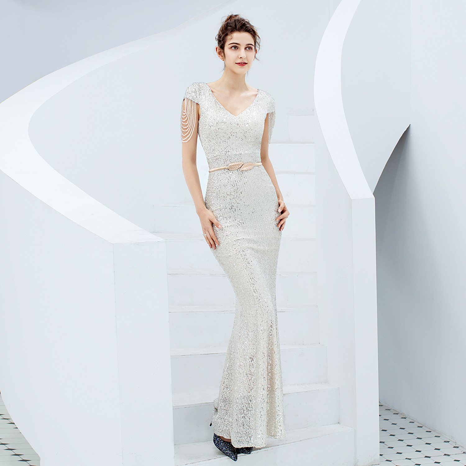 Gas Field Queen Fishtail Dress Silver - Shop at LoveMi