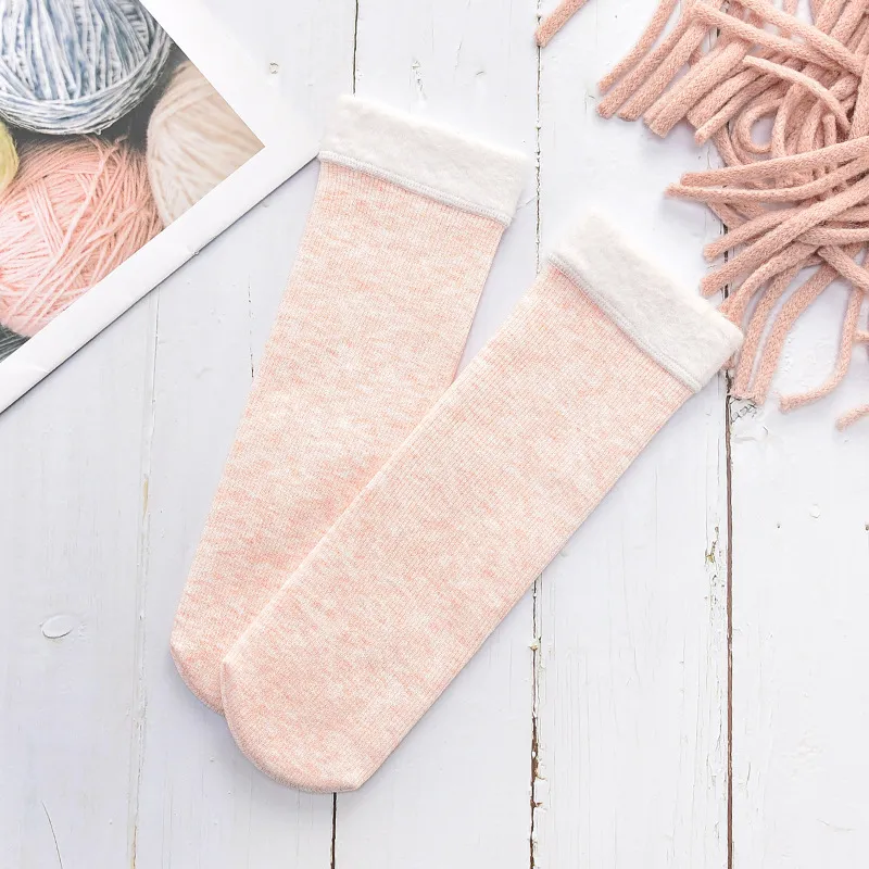 Thick candy color winter warm socks - Orange