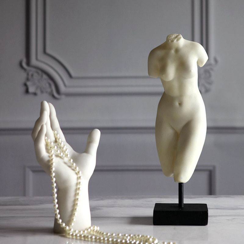 Nordic simple white resin creative ornaments