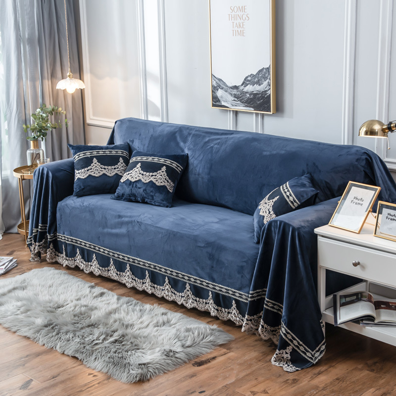 Plush crystal plush sofa cover