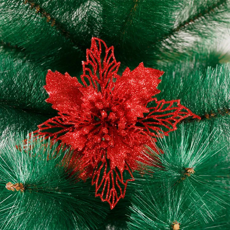 Christmas decorations canes hollowed out Christmas flowers – image 3