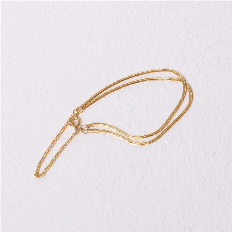 Ladies double metal bracelet